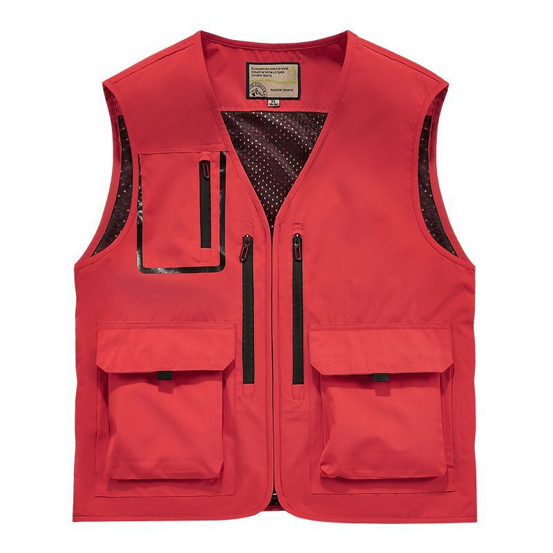 Vest Custom Printed Logo Outdoor Advertising Event Promotion Multi-Pocket Casual Sports Work Clothes Printing - Image 4